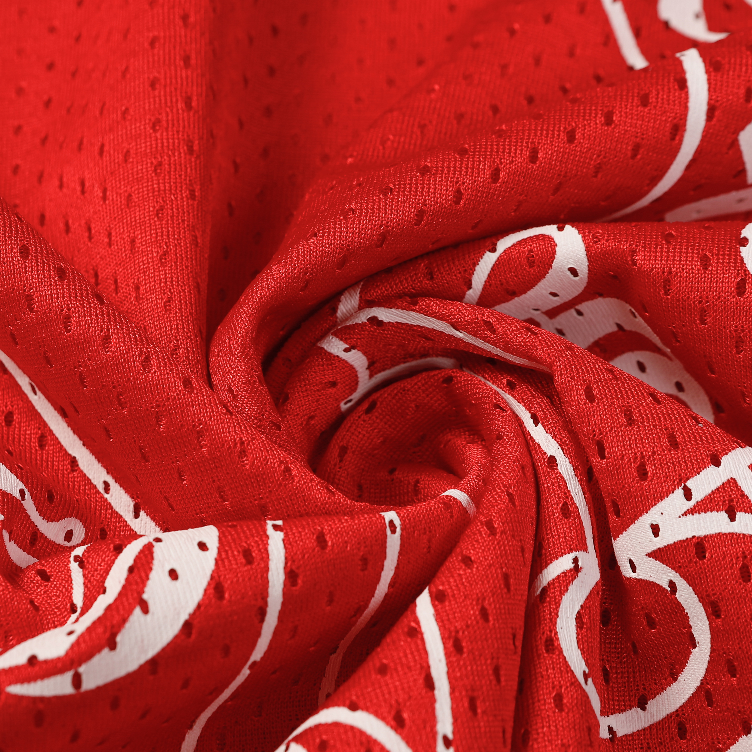 Chrome Hearts Ice Hockey Collection Silver-Plated Floral Sleeve Long Sleeve T-Shirt - Unisex Red