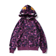 BATHING APE SS23 Color Camo Shark Full-Zip Hoodie – Men''s Color Camouflage Shark Pullover Jacket