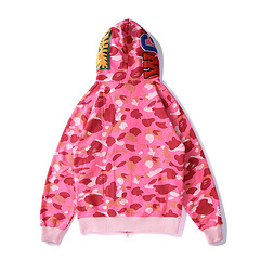 BATHING APE SS23 Color Camo Shark Full-Zip Hoodie – Men''s Color Camouflage Shark Pullover Jacket