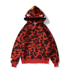 BATHING APE SS23 Color Camo Shark Full-Zip Hoodie – Men''s Color Camouflage Shark Pullover Jacket