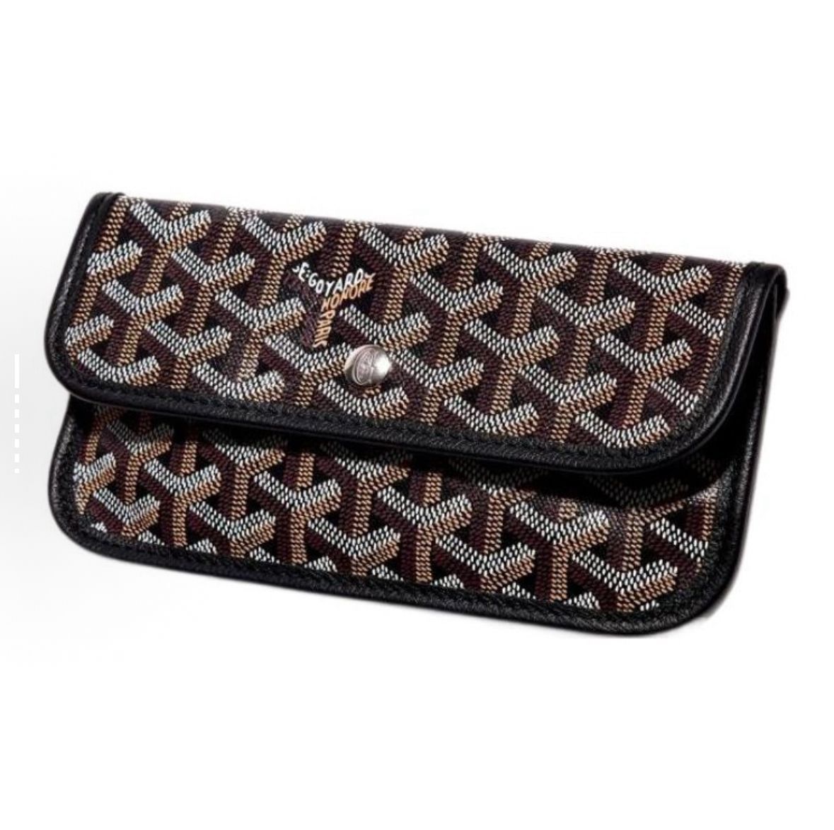 GOYARD Goyard Saint Louis Monogram Y-Pattern Leather Handles Canvas Linen Cotton Tote Bag with Calfskin Trim, Mother & Baby Tote Bag, Shopping Bag, Handbag