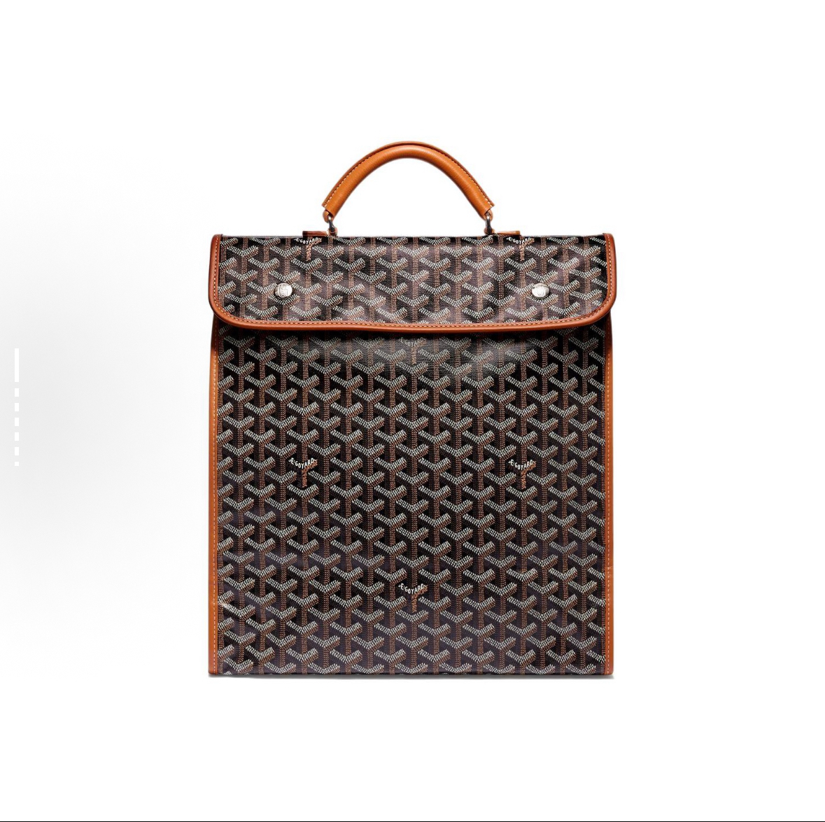 GOYARD Saint Léger Monogram Y-Pattern Foldable Multi-Pocket Large Capacity Canvas & Calfskin Tote/Backpack, Medium Size, Unisex Couple Style