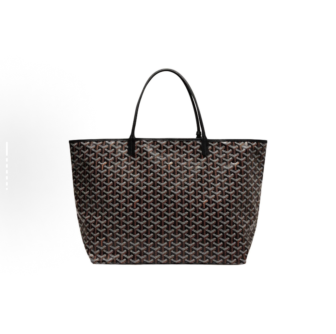 GOYARD Goyard Saint Louis Monogram Y-Pattern Leather Handles Canvas Linen Cotton Tote Bag with Calfskin Trim, Mother & Baby Tote Bag, Shopping Bag, Handbag